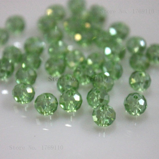 Isywaka 2mm,3*4mm,4*6mm,6*8mm,8*10mm,10*12mm Austria faceted Crystal Glass Beads Loose Spacer Round Beads for Jewelry Making