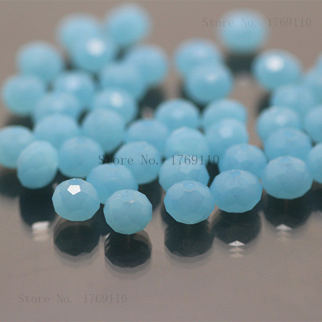 Isywaka 2mm,3*4mm,4*6mm,6*8mm,8*10mm,10*12mm Austria faceted Crystal Glass Beads Loose Spacer Round Beads for Jewelry Making