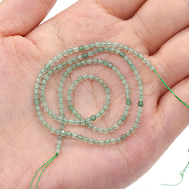 100% Natural Stone Beads Small Faceted Beads for Women Jewelry Making DIY Necklace Bracelet Accessories 2-3mm 16inch