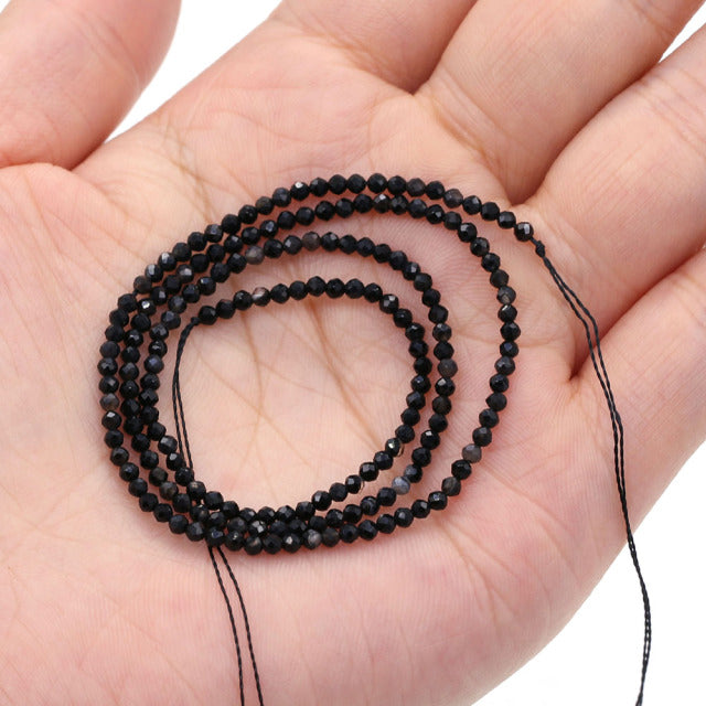 100% Natural Stone Beads Small Faceted Beads for Women Jewelry Making DIY Necklace Bracelet Accessories 2-3mm 16inch