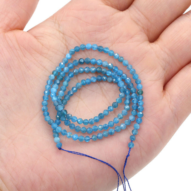 100% Natural Stone Beads Small Faceted Beads for Women Jewelry Making DIY Necklace Bracelet Accessories 2-3mm 16inch