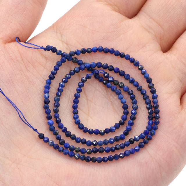 100% Natural Stone Beads Small Faceted Beads for Women Jewelry Making DIY Necklace Bracelet Accessories 2-3mm 16inch