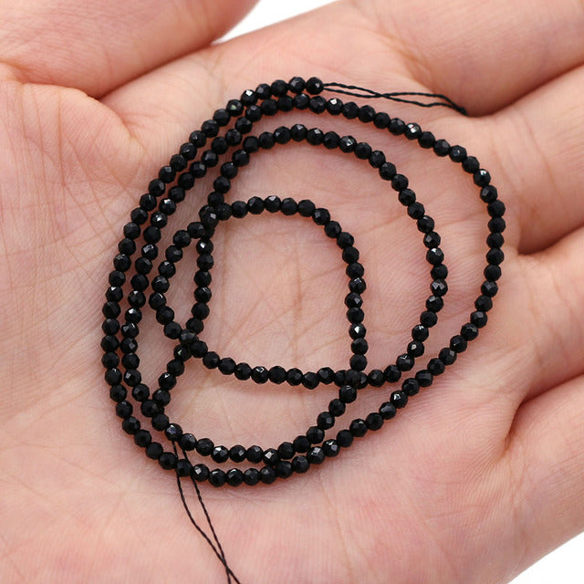 100% Natural Stone Beads Small Faceted Beads for Women Jewelry Making DIY Necklace Bracelet Accessories 2-3mm 16inch