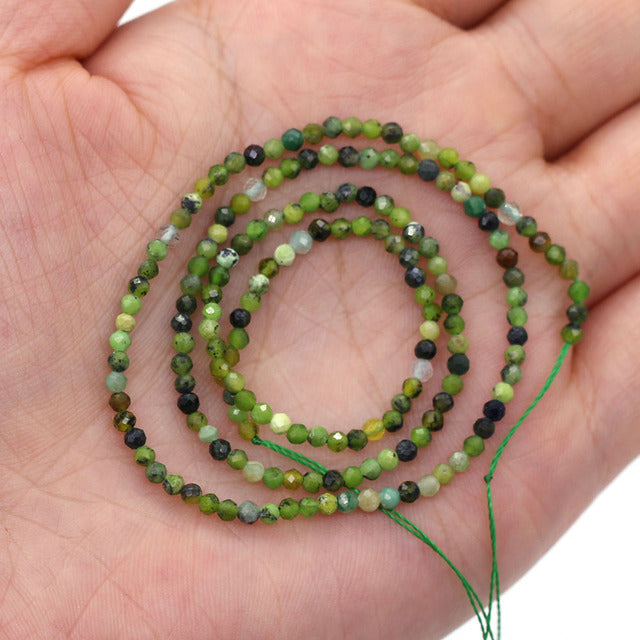 100% Natural Stone Beads Small Faceted Beads for Women Jewelry Making DIY Necklace Bracelet Accessories 2-3mm 16inch