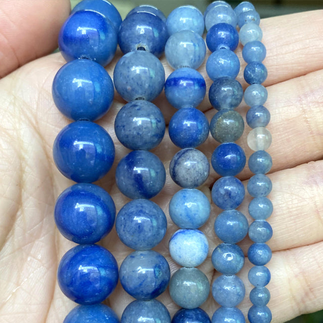 42 Style Natural Stone Beads 4 6 8 10mm Lava Amazonite Agates Amethysts Turuoqises Round Beads for Jewelry Making Diy Bracelets