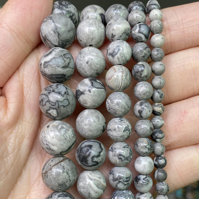 42 Style Natural Stone Beads 4 6 8 10mm Lava Amazonite Agates Amethysts Turuoqises Round Beads for Jewelry Making Diy Bracelets