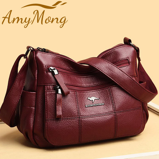 Genuine Brand Leather Sac Luxury Handbags Purse Women Bags Designer Shoulder Crossbody Messenger Bags Female 2021 Waterproof Bag