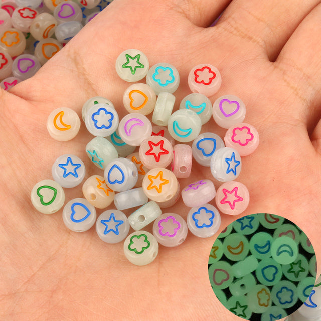 Mixed Letter Acrylic Beads Round Flat Alphabet Digital Cube Loose Spacer Beads For Jewelry Making Handmade Diy Bracelet Necklace