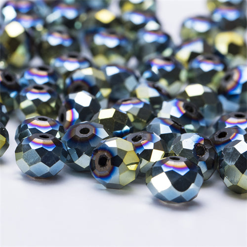 4 6 8mm Czech Loose Rondelle Crystal Beads For Jewelry Making Diy Needlework AB Color Spacer Faceted Glass Beads Wholesale