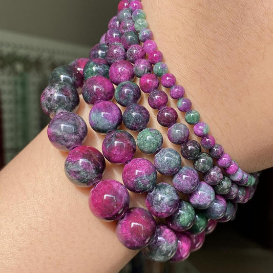 Natural Stone Beads Tourmaline Persian Jades Round Beads For Jewelry Making Needlework Diy Bracelet Necklace Charms 6 8 10 12mm