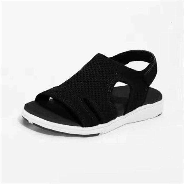 2021 New Summer Women Sandals Sexy Shoes Crystal Casual Woman Flats Buckle Strap Ladies Fashion Beach Shoe Big Size