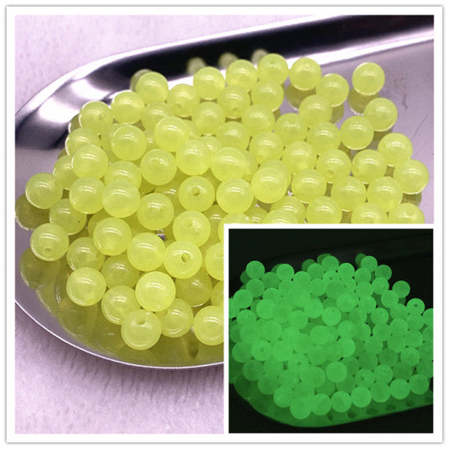 6-8-10-12mm Strong Luminous Beads Glow In The Dark Fishing Loose Spacer Beads for Jewellery Marking DIY Necklace Bracelet