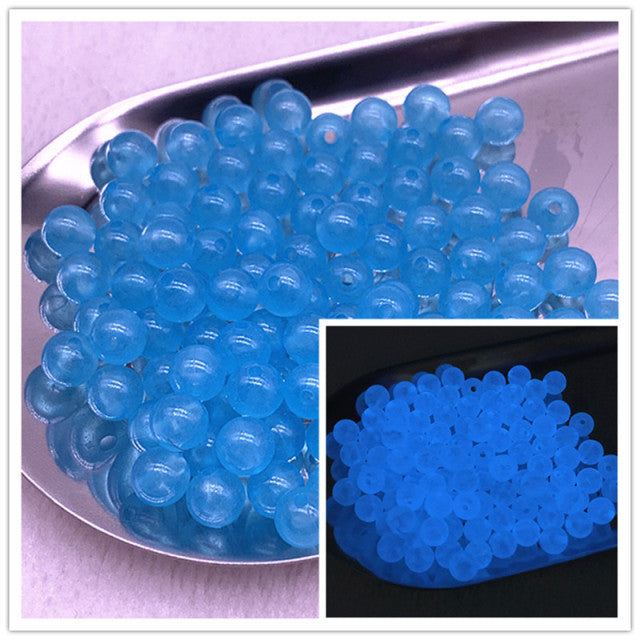 6-8-10-12mm Strong Luminous Beads Glow In The Dark Fishing Loose Spacer Beads for Jewellery Marking DIY Necklace Bracelet