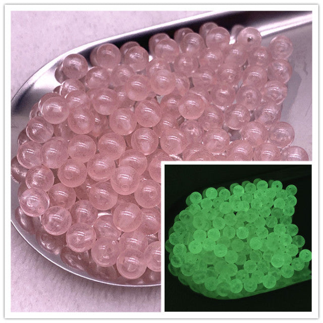 6-8-10-12mm Strong Luminous Beads Glow In The Dark Fishing Loose Spacer Beads for Jewellery Marking DIY Necklace Bracelet