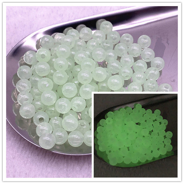 6-8-10-12mm Strong Luminous Beads Glow In The Dark Fishing Loose Spacer Beads for Jewellery Marking DIY Necklace Bracelet