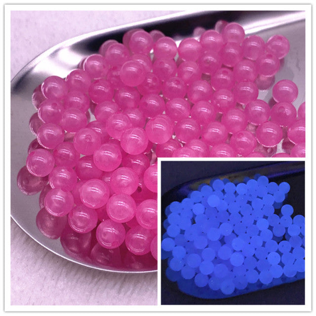 6-8-10-12mm Strong Luminous Beads Glow In The Dark Fishing Loose Spacer Beads for Jewellery Marking DIY Necklace Bracelet