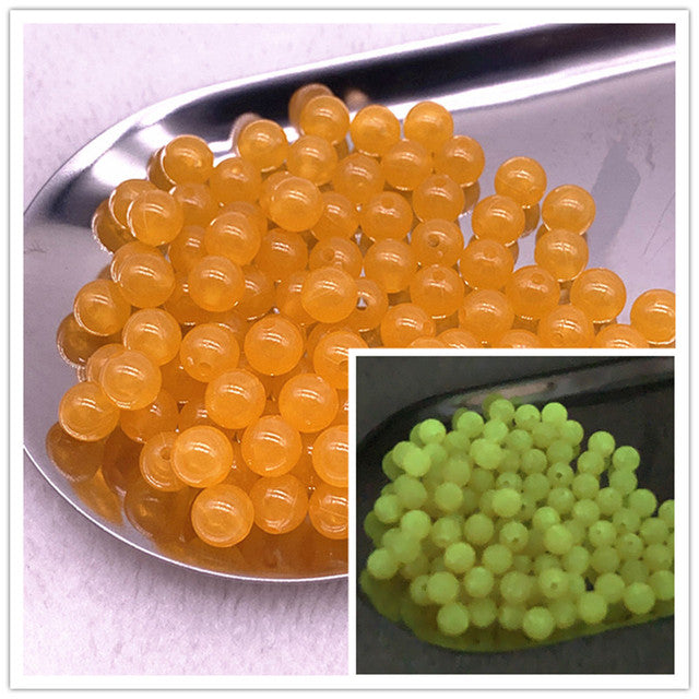 6-8-10-12mm Strong Luminous Beads Glow In The Dark Fishing Loose Spacer Beads for Jewellery Marking DIY Necklace Bracelet