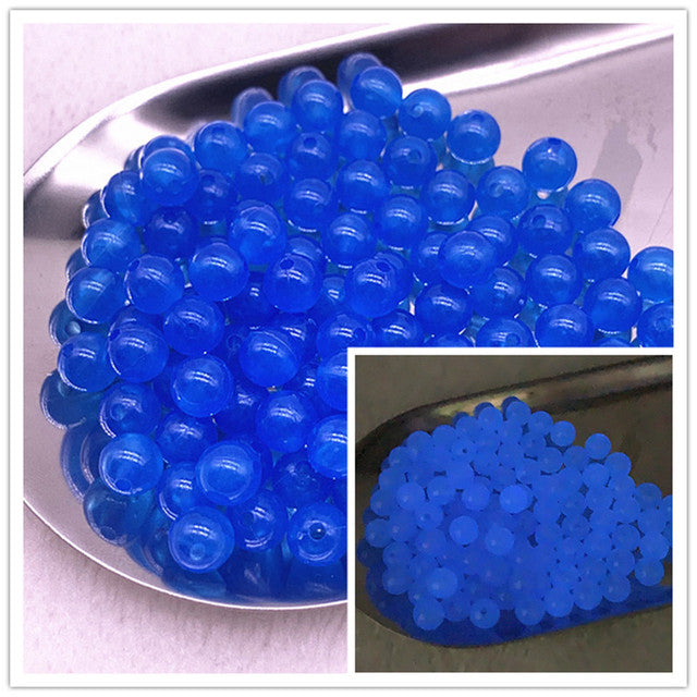 6-8-10-12mm Strong Luminous Beads Glow In The Dark Fishing Loose Spacer Beads for Jewellery Marking DIY Necklace Bracelet