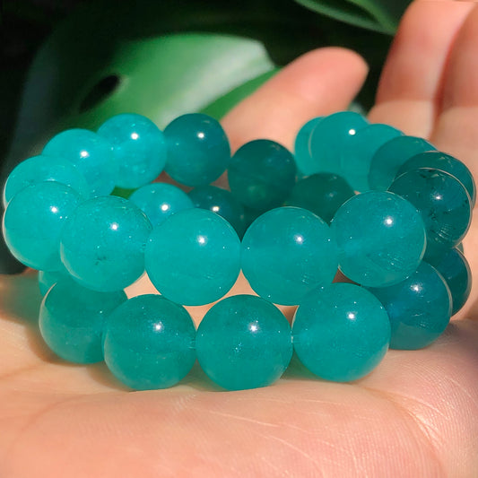 AAA Natural Stone Malachite Green Chalcedony Jades Beads Mineral Loose Spacer Beads For Jewelry Making DIY Bracelet Necklace