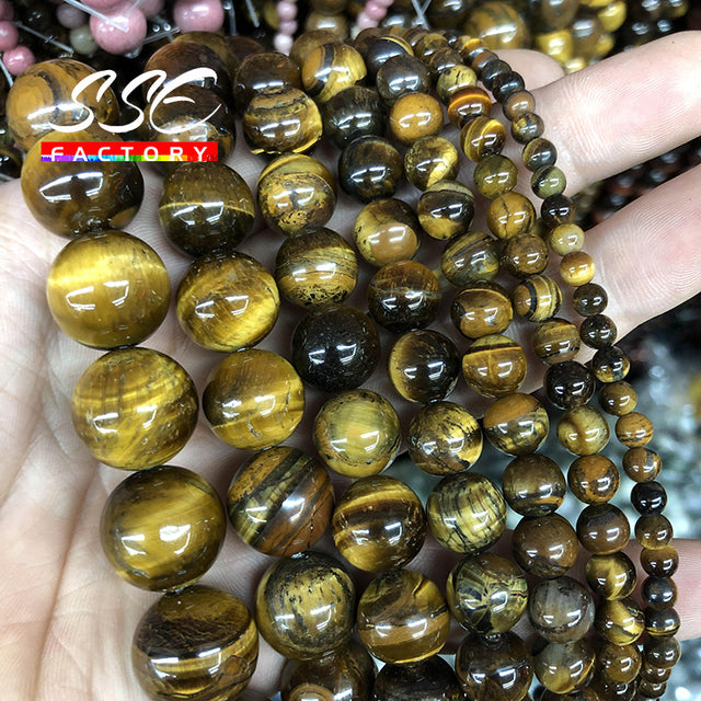 5A Quality Natural Stone Blue Tiger Eye Beads Round Loose Beads 6 8 10 12mm For Jewelry Making DIY Charm Bracelet 15&quot; Wholesale