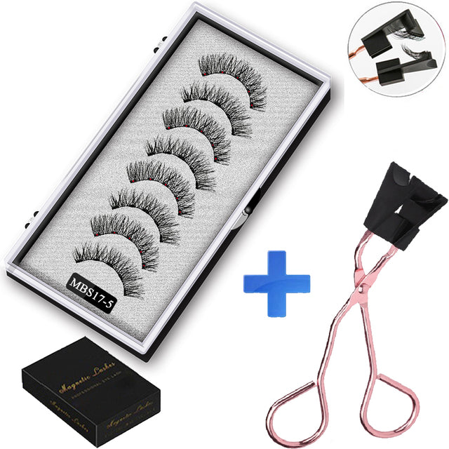 2022 4 pairs 5 Magnet Magnetic False Eyelashes 3D Lasting Magnetic Eyelashes Natural Artificial Mink lashes Faux Cils Magnetique