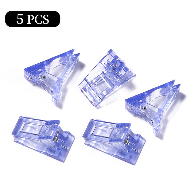 Acrylic Nail Clip Transparent Gel Quick Building Nail Tips Clips Fingernail Extension UV Clamps Manicuring Art Builder Tools Set