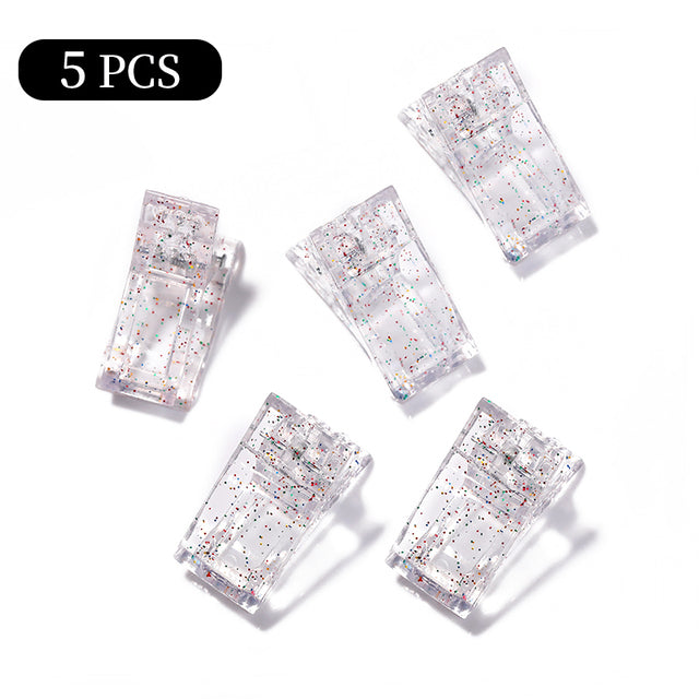 Acrylic Nail Clip Transparent Gel Quick Building Nail Tips Clips Fingernail Extension UV Clamps Manicuring Art Builder Tools Set