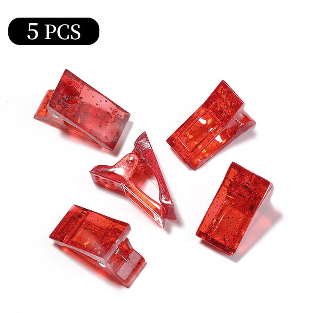 Acrylic Nail Clip Transparent Gel Quick Building Nail Tips Clips Fingernail Extension UV Clamps Manicuring Art Builder Tools Set