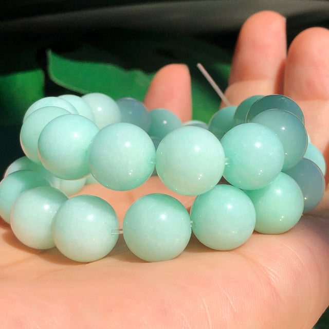 AAA Natural Stone Malachite Green Chalcedony Jades Beads Mineral Loose Spacer Beads For Jewelry Making DIY Bracelet Necklace