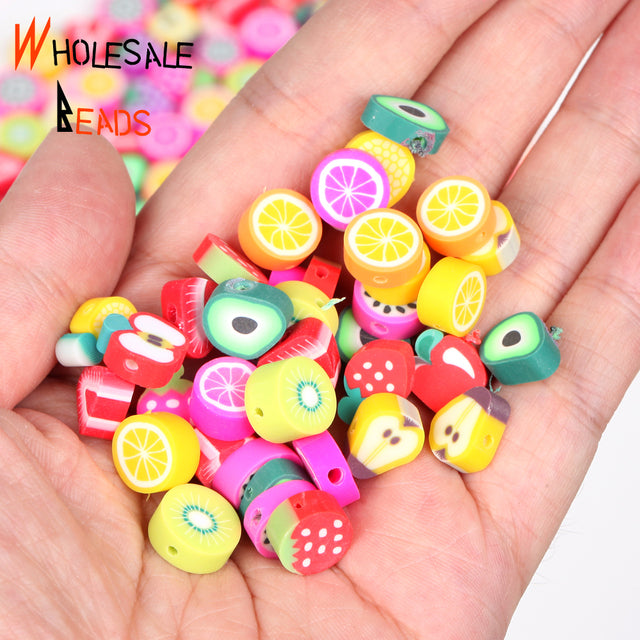 20-110pcs/Lot Polymer Clay Beads Smiley Animal Sunflower Heart Shape Christmas For Jewelry Making DIY Handmade Accessories