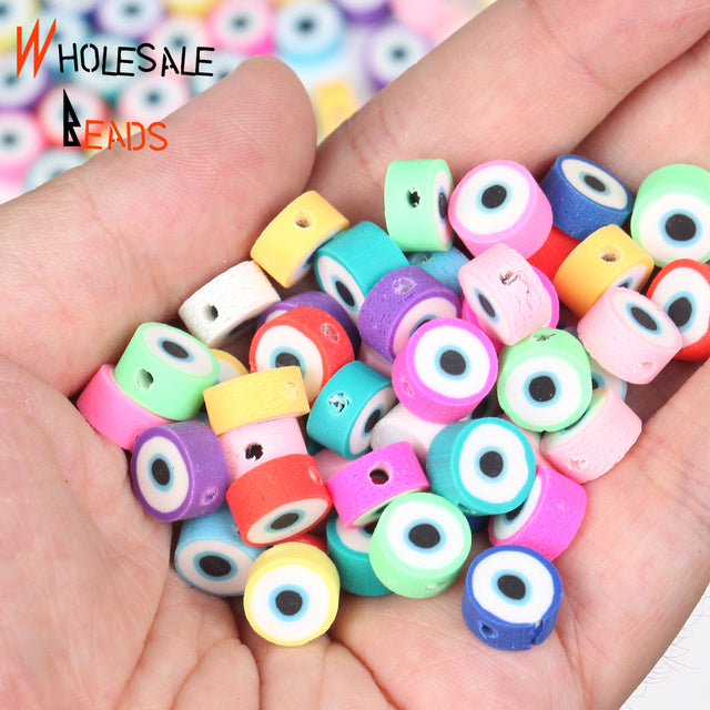 20-110pcs/Lot Polymer Clay Beads Smiley Animal Sunflower Heart Shape Christmas For Jewelry Making DIY Handmade Accessories