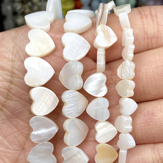 Natural White Love Heart Shell Mother Of Pearl Loose Spacer Beads For Jewelry Making DIY Bracelet Necklace Handmade 6/8/10mm