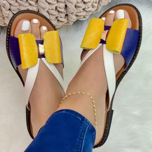 Summer Women Slippers Cute Butterfly-Knot Casual Sandals Lady Slides Flats Slip-On Women Shoes for Women 2021 Zapatillas Mujer