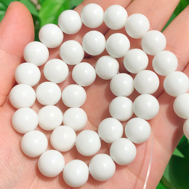 4/6/8/10/12mm Second Generation White Howlite Beads for Jewelry Bracelet Making Round Loose Beads Strand 15&#39;&#39;