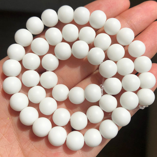 4/6/8/10/12mm Second Generation White Howlite Beads for Jewelry Bracelet Making Round Loose Beads Strand 15&#39;&#39;