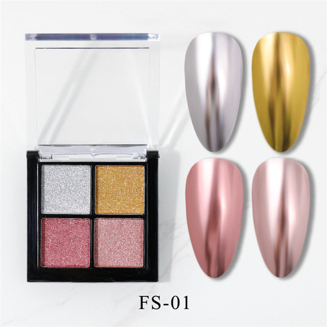 Gold Silver Mirror Powder Nail Art Glitter Rose Gold Champange UV Gel Polish Chrome Dust Metallic Effect Pigment Decoration