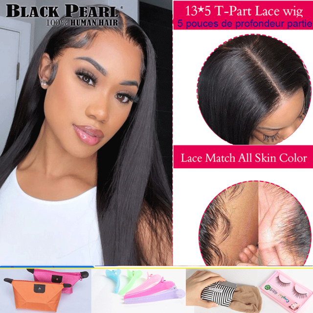 13X5X2 Body Wave Lace Front Wig HD Transparent Lace Frontal Wigs For Women Human Hair Wigs T Part Brazilian Long Lace Front Wig