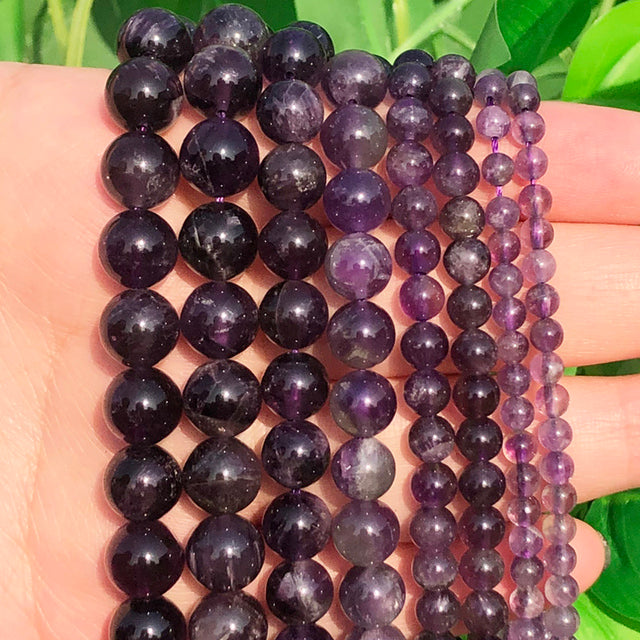 45 Style Natural Stone Beads 4-12mm Garnet Lava Amazonite Agates Amethysts Round Loose Beads for Jewelry Making Diy Bracelets