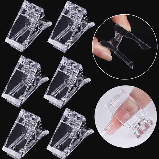 Acrylic Nail Clip Transparent Gel Quick Building Nail Tips Clips Fingernail Extension UV Clamps Manicuring Art Builder Tools Set