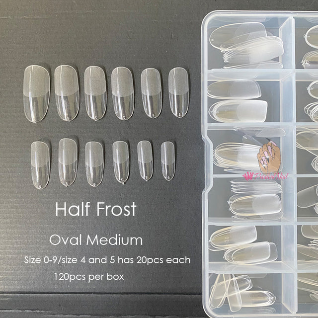 Gel Nails Extension System Full Cover Sculpted Clear Stiletto Coffin False Nail Tips 240pcs/bag