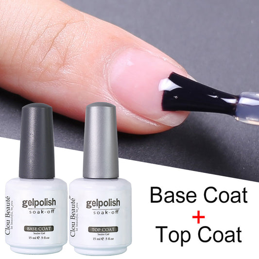 No Wipe Top Coat Base Coat Primer UV Gel Nail Art Tips Manicure Gel Nail Polish Color Gel Polish esmalte semi permanente