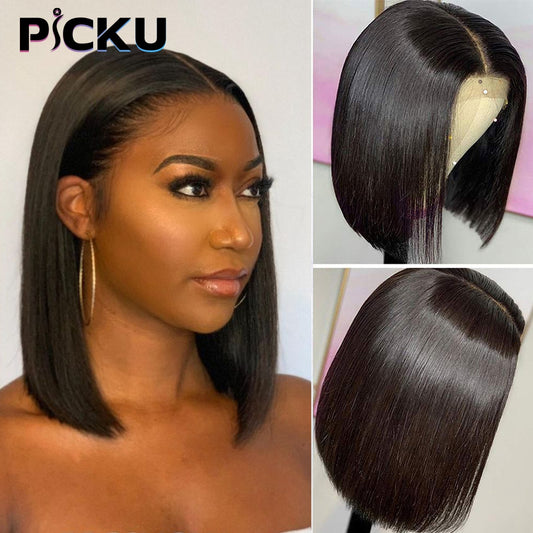 Bone Straight Bob Wig Lace Front Human Hair Wigs for Women Pre plucked 13x4 Transparent Lace Frontal Wig Short Wigs Human Hair