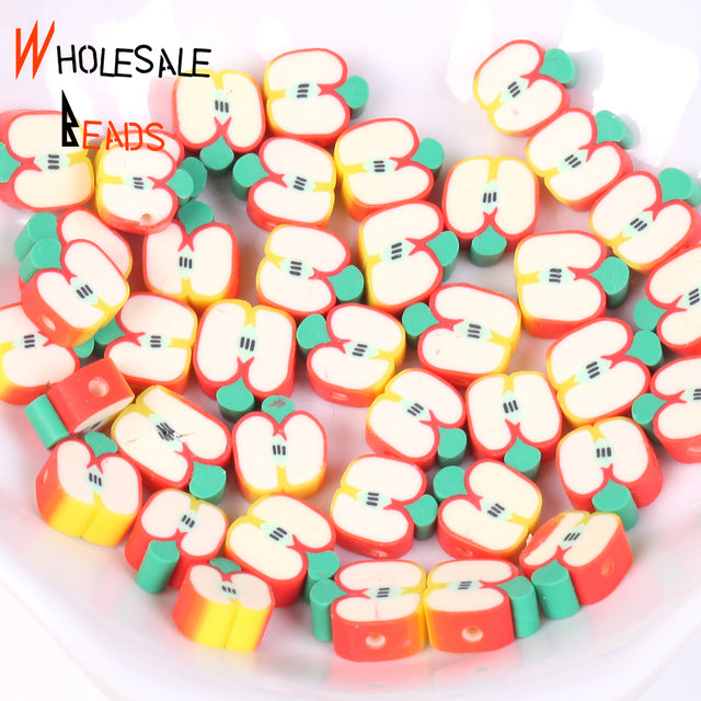 20-110pcs/Lot Polymer Clay Beads Smiley Animal Sunflower Heart Shape Christmas For Jewelry Making DIY Handmade Accessories