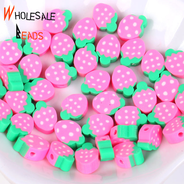 20-110pcs/Lot Polymer Clay Beads Smiley Animal Sunflower Heart Shape Christmas For Jewelry Making DIY Handmade Accessories