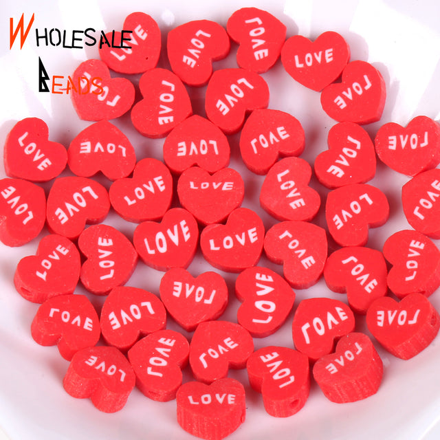 20-110pcs/Lot Polymer Clay Beads Smiley Animal Sunflower Heart Shape Christmas For Jewelry Making DIY Handmade Accessories