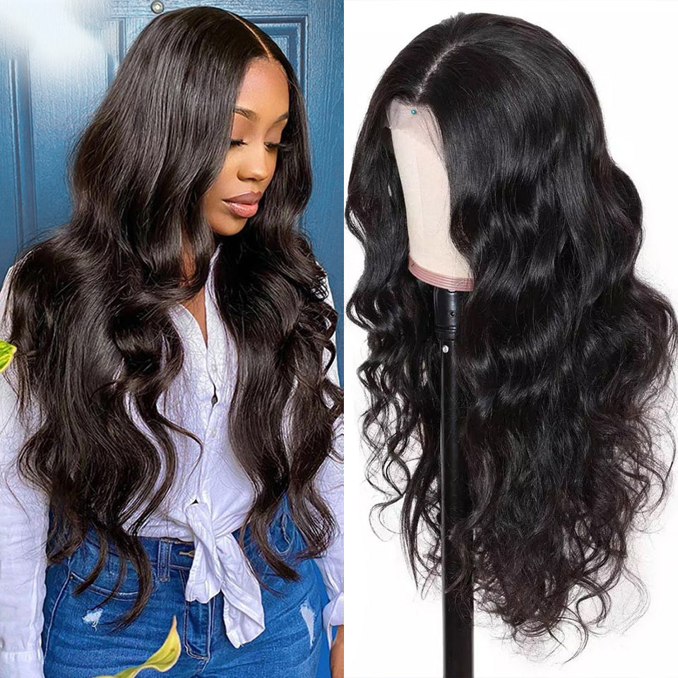 Lace Closure Wig 4x4 Human Hair Wigs 14-22 Inch Long Wavy Closure Lace Wigs For Black Women