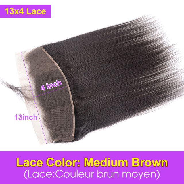 4x4 5x5 13x4 Transparent Lace Frontal Closure Brazilian Human Hair Swiss Lace 100% Human Remy Hair Pre Plucked With Baby Hair