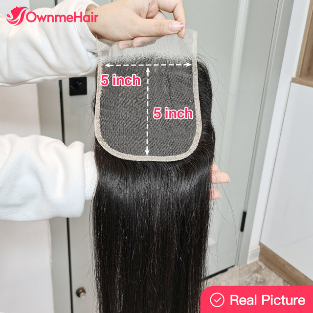 4x4 5x5 13x4 Transparent Lace Frontal Closure Brazilian Human Hair Swiss Lace 100% Human Remy Hair Pre Plucked With Baby Hair