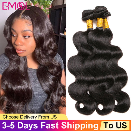 Indain Bundles Human Hair Body Wave 100% Hair Extension Natural Black 1/3/4 Pcs Bulk Human Hair Bundles Wholesale