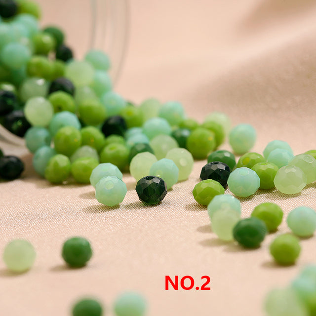 2x3mm/ 3x4mm /4x6mm Mixed Color Crystal Glass Roundelle Faceted Beads for Jewelry Making Jewelry Diy Beading